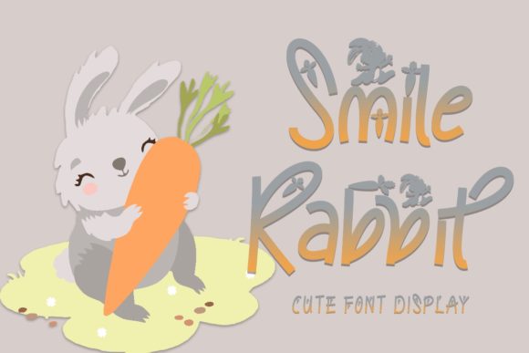 Discover the Charming Smile Rabbit Display Font