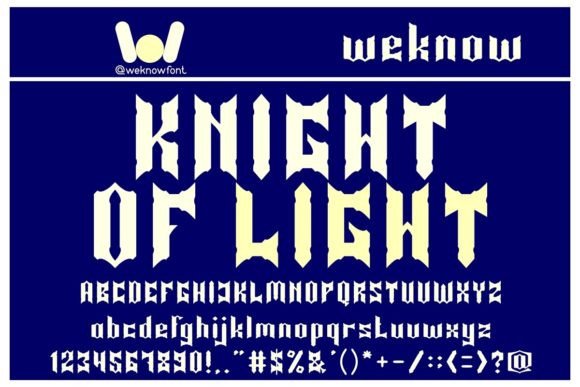 Knight of Light: A Modern Gothic Display Typeface