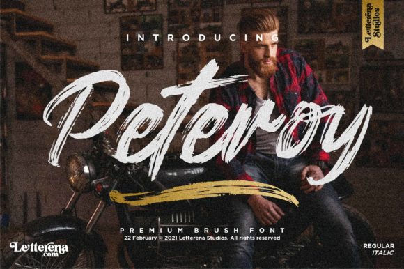 Peteroy: A Brushed Display Font for Modern Design