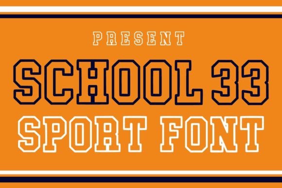 School 33: A Bold Display Font for Dynamic Designs