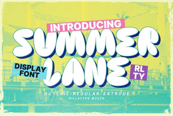 Summerlane: A Bubble Retro Display Font for Modern Design