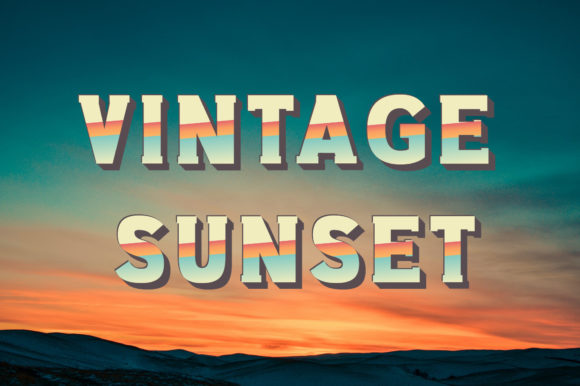 Vintage Sunset: A Bold Display Font for Timeless Design